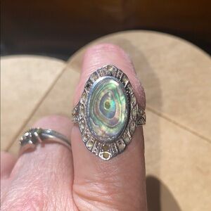Vintage sterling 925 abalone ring